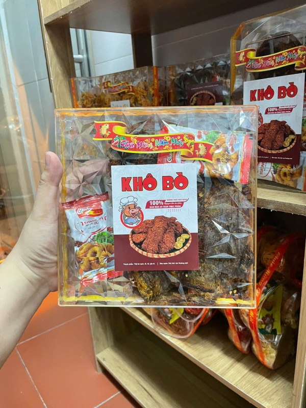 KHÔ BÒ MIẾNG TO HỘP KIM CƯƠNG 450G